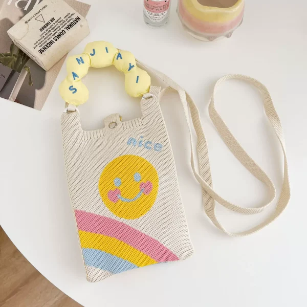 3 (4) Smiley Rainbow Crossbody Bag